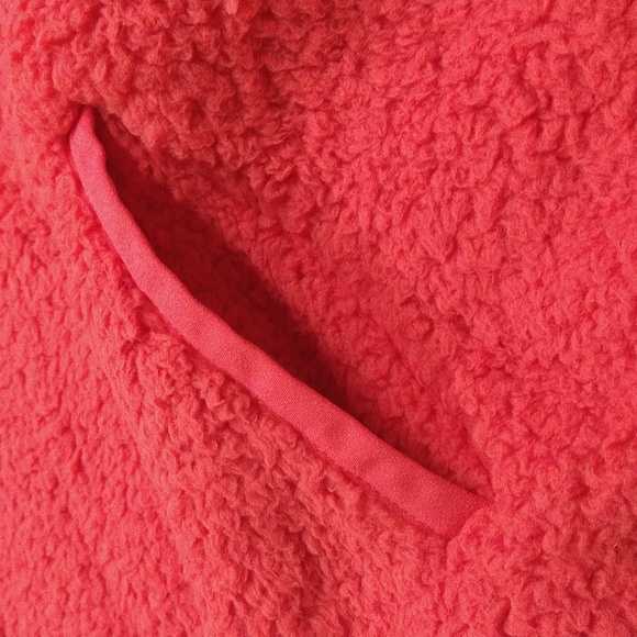 NEW! Women's Wondershop Faux Shearling Matching Family Half Zip Pullover, Red - Picture 6 of 14